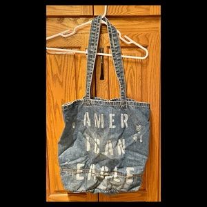 American Eagle Outfitters Blue Denim Tote